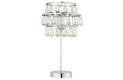 Collection Tess 3 Tier Beaded Table Lamp - Silver